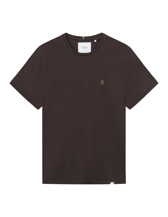LDM101008 - Nørregaard T-Shirt - 854730-Coffee Brown Mélange-Orange - Extra 0.jpg