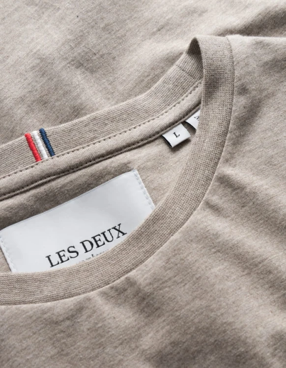 LDM101008 - Nørregaard T-Shirt - 812730-Dark Sand Mélange-Orange - Extra 1.jpg