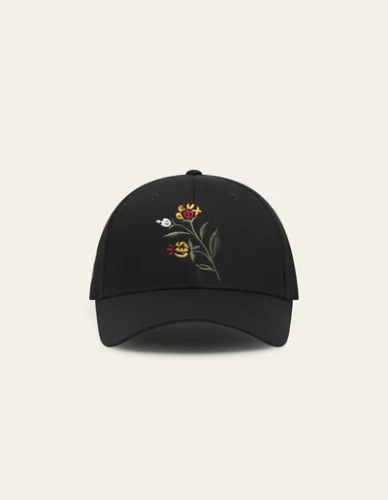 Les_Deux_Flower_Baseball_Cap-Cap-LDM703047-100100-Black.webp